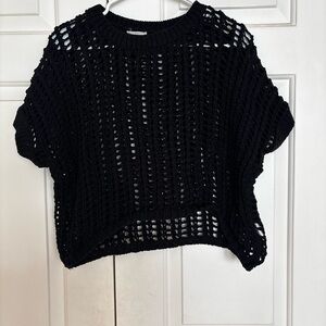 Black Knit Women's Top